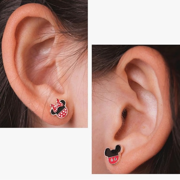 Disney Mickey and Minnie Earrings NO BOX Comes on Kraft Earring Card - Picture 4 of 5